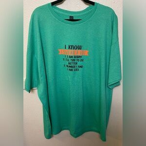 Green Graphic T-Shirt with Humorous Print